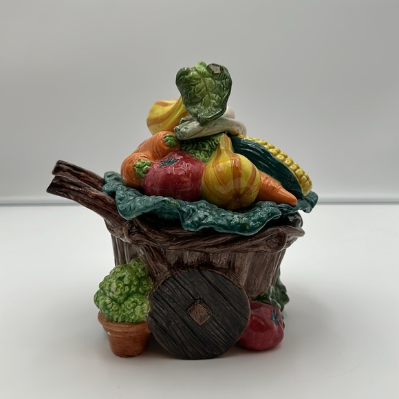 Candy Dish Mixed Vegetables on Wheelbarrow, Fitz and Floyd, 1998 - Picture 2 of 16